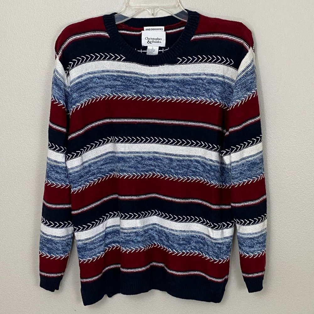Vintage Christopher & Banks Hand-Embroidered Sweater